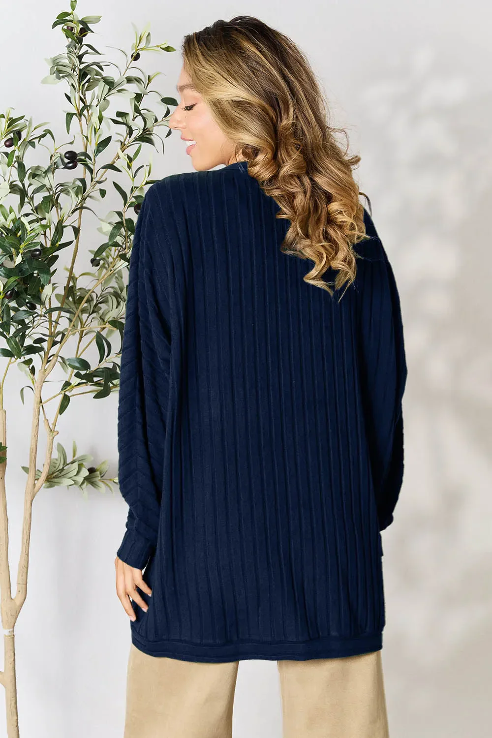Basic Bae Full Size Ribbed Cocoon Cardigan - Image 17
