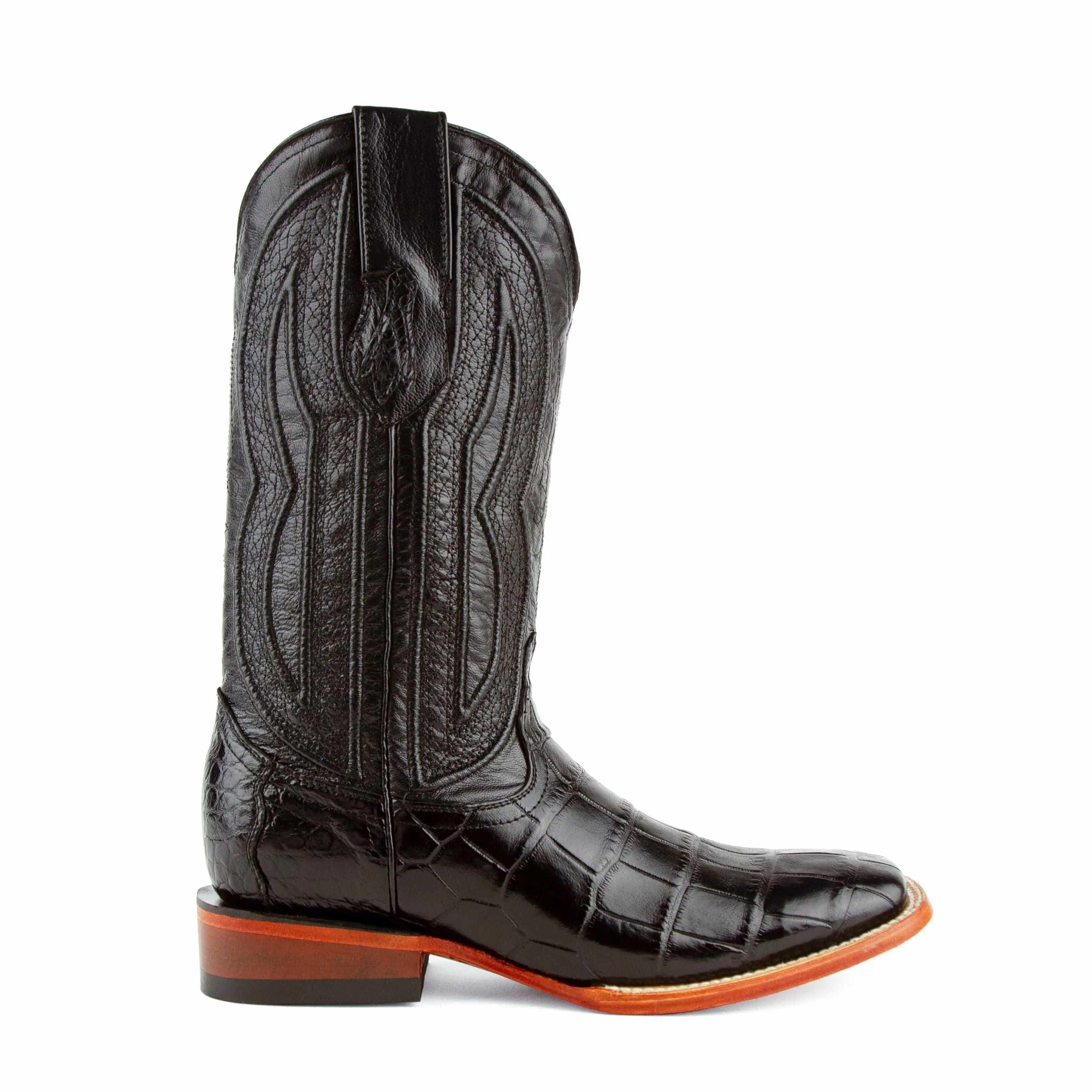 Ferrini Stallion American Alligator Black Mens Boot - Image 3
