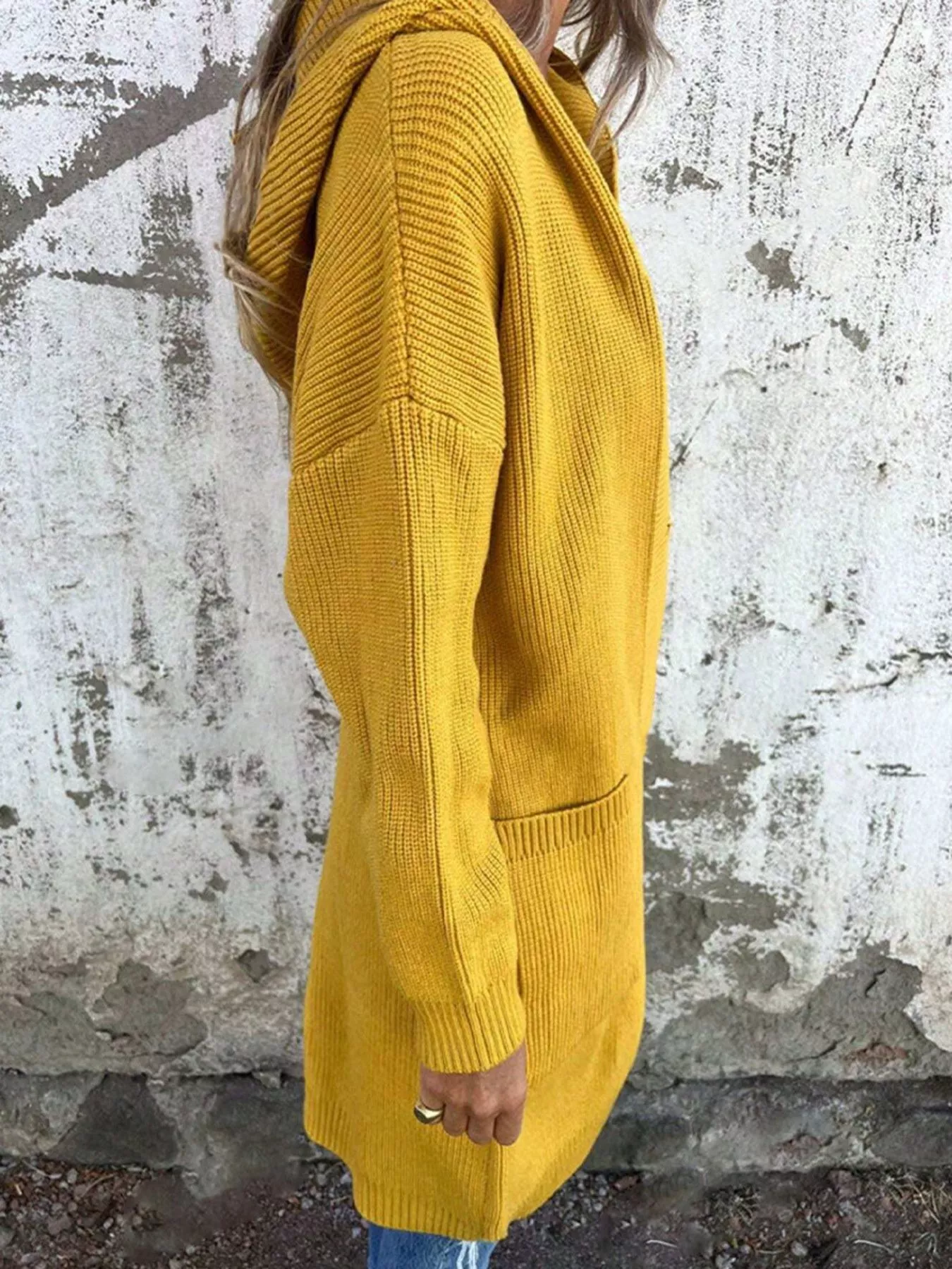 Full Size Button-Down Hooded Cardigan Plus Size - Image 12