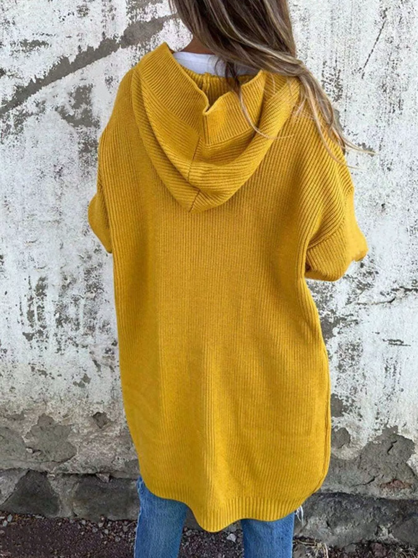 Full Size Button-Down Hooded Cardigan Plus Size - Image 13