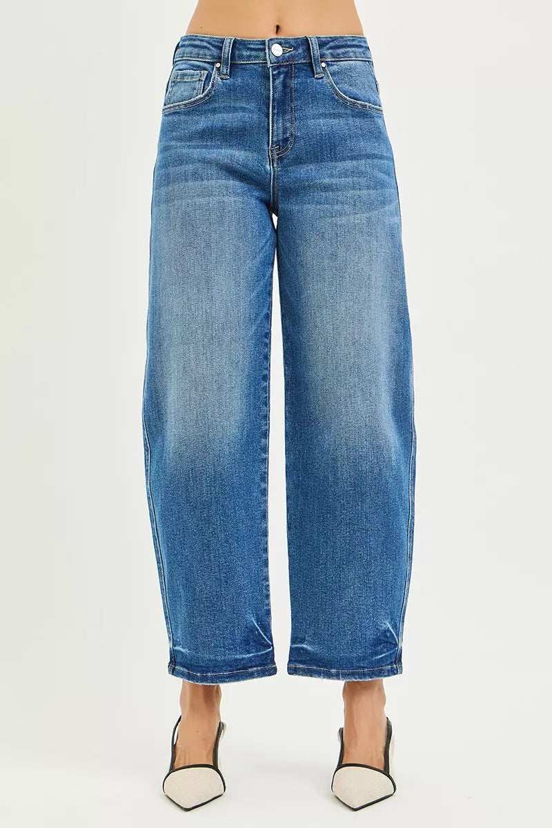 RISEN Slouchy Cropped Barrel Jeans - Image 3