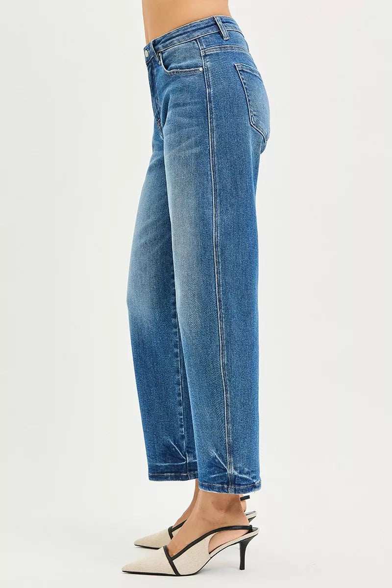 RISEN Slouchy Cropped Barrel Jeans - Image 4