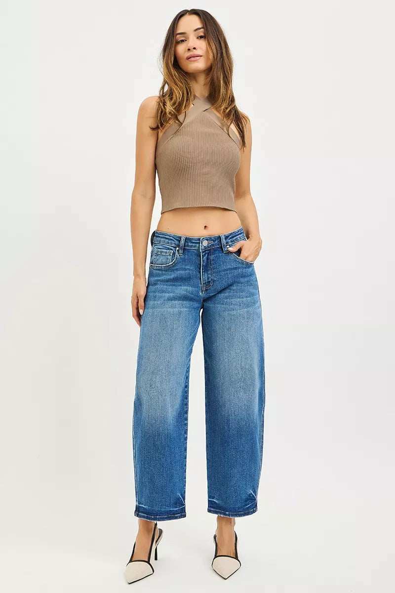 RISEN Slouchy Cropped Barrel Jeans - Image 6